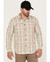 Image #1 - Columbia Men's Silver Ridge Balanced Plaid Long Sleeve Button-Down Western Shirt, Tan, hi-res