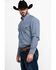 Roper Men's Amarillo Meadow Mini Check Plaid Long Sleeve Western Shirt , Blue, hi-res