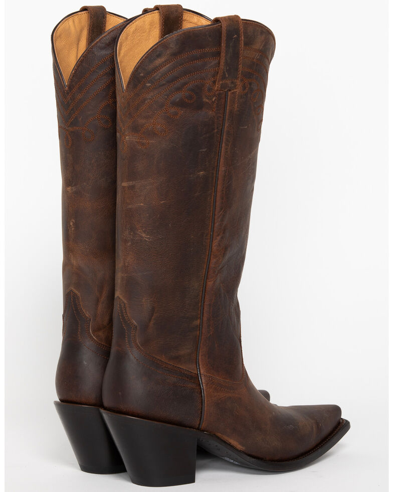 Shyanne Women's Brown Tall Western Boots - Snip Toe, Brown, hi-res