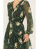 Image #3 - Jolt Women's Long Sleeve Floral Chiffon Wrap Tier Dress, Green, hi-res