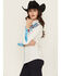 Image #2 - Rodeo Clothing Women's Floral Embroidered Long Sleeve Snap Stretch Western Shirt, White, hi-res