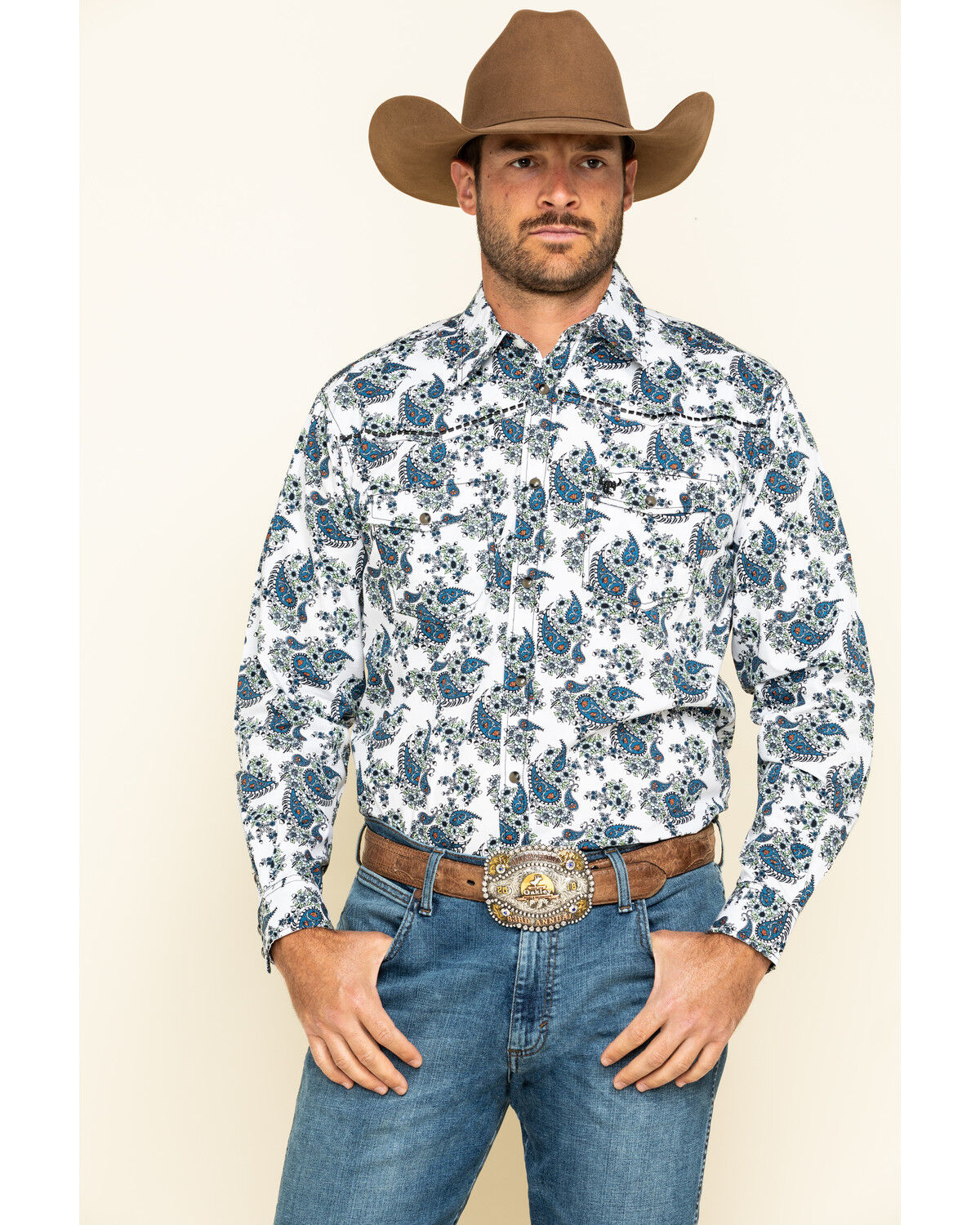 white cowboy shirt