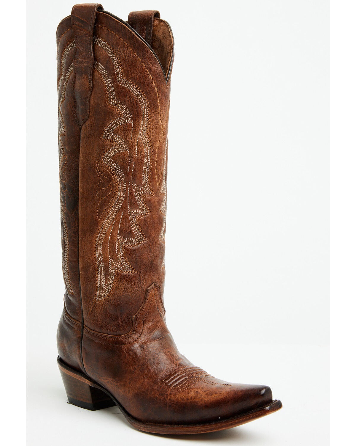 Circle G Women's Shedron Tall Western Boots - Snip Toe, Brown, hi-res