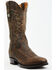 Image #1 - El Dorado Men's Bison Western Boots - Round Toe, Chocolate, hi-res