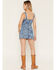 Image #6 - Cleo + Wolf Women's Medium Wash Bandana Print Sleeveless Denim Mini Dress, Medium Wash, hi-res