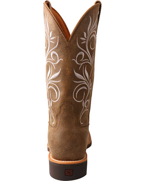 Image #6 - Twisted X Women's Top Hand Performance Boots - Broad Square Toe, Brown, hi-res