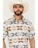 Image #2 - Cody James Men's Potomac Southwestern Print Short Sleeve Button-Down Stretch Western Shirt, Grey, hi-res