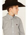Image #2 - Cinch Boys' Geo Print Long Sleeve Button-Down Western Shirt, White, hi-res