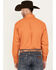 Image #4 - Cinch Men's Print Long Sleeve Button Down Western Shirt, Orange, hi-res