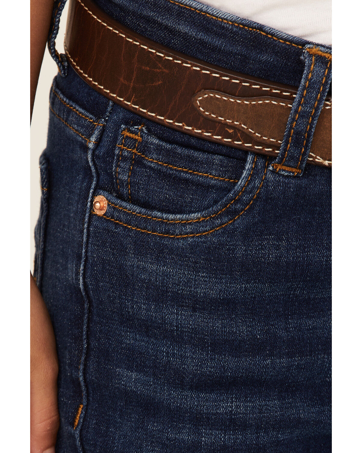 Image #2 - Ranch Dress'n Girls' Howdy Medium Wash Mid Rise Bootcut Jeans, Blue, hi-res
