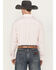 Image #4 - Wrangler Men's Bucking Cancer Striped Long Sleeve Button-Down Western Shirt, Pink, hi-res
