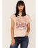 Image #1 - Cleo + Wolf Women's Motorcycle Raceway Vintage Graphic Tee, Peach, hi-res