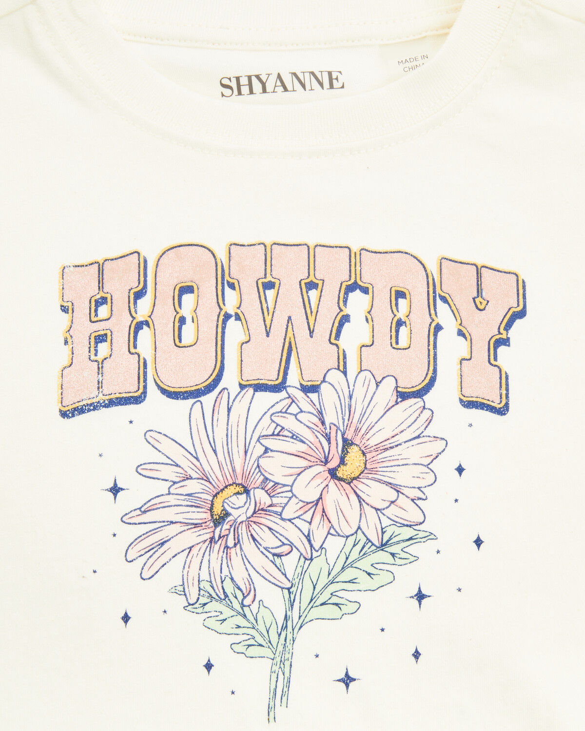 Image #2 - Shyanne Toddler Girls' Howdy Short Sleeve Graphic Tee, Cream, hi-res