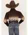 Image #4 - Panhandle Boys' Cactus Sunset Border Print Long Sleeve Snap Western Shirt, Black, hi-res