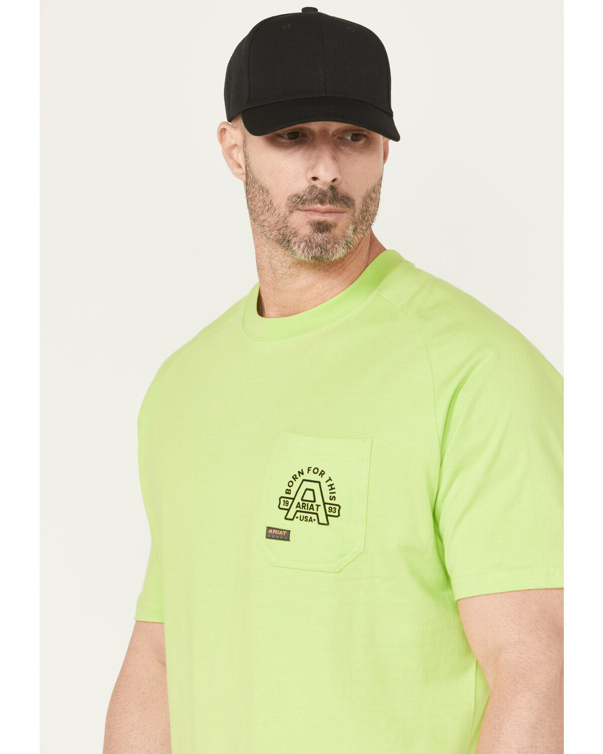 Image #3 - Ariat Men's Rebar Cotton Strong Hardhead Short Sleeve Work T-Shirt, Green, hi-res