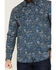 Image #3 - Moonshine Spirit Men's Verano Floral Paisley Print Long Sleeve Snap Western Shirt, Blue, hi-res