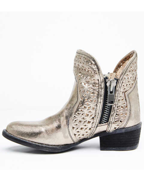 Image #3 - Circle G Women's Silver Cut Out Fashion Booties - Round Toe, Silver, hi-res