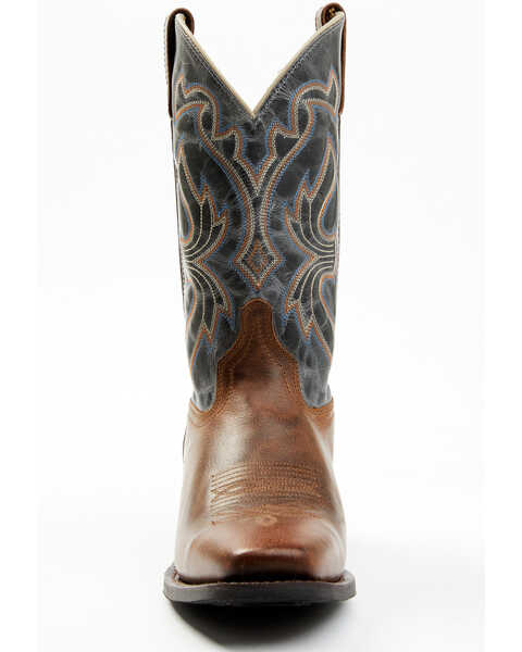 Image #4 - Laredo Men's McKinney Western Boots - Square Toe, Brown/blue, hi-res