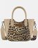 Image #1 - Wrangler Women's Leopard Print Small Tote Crossbody Bag, Tan, hi-res