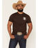 Image #2 - Cowboy Hardware Men's American Grit Short Sleeve Graphic T-Shirt, Brown, hi-res