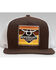 Image #2 - Ropesmart Men's Brown Solo Serape Steerhead Embroidered Patch Mesh-Back Ball Cap, Brown, hi-res