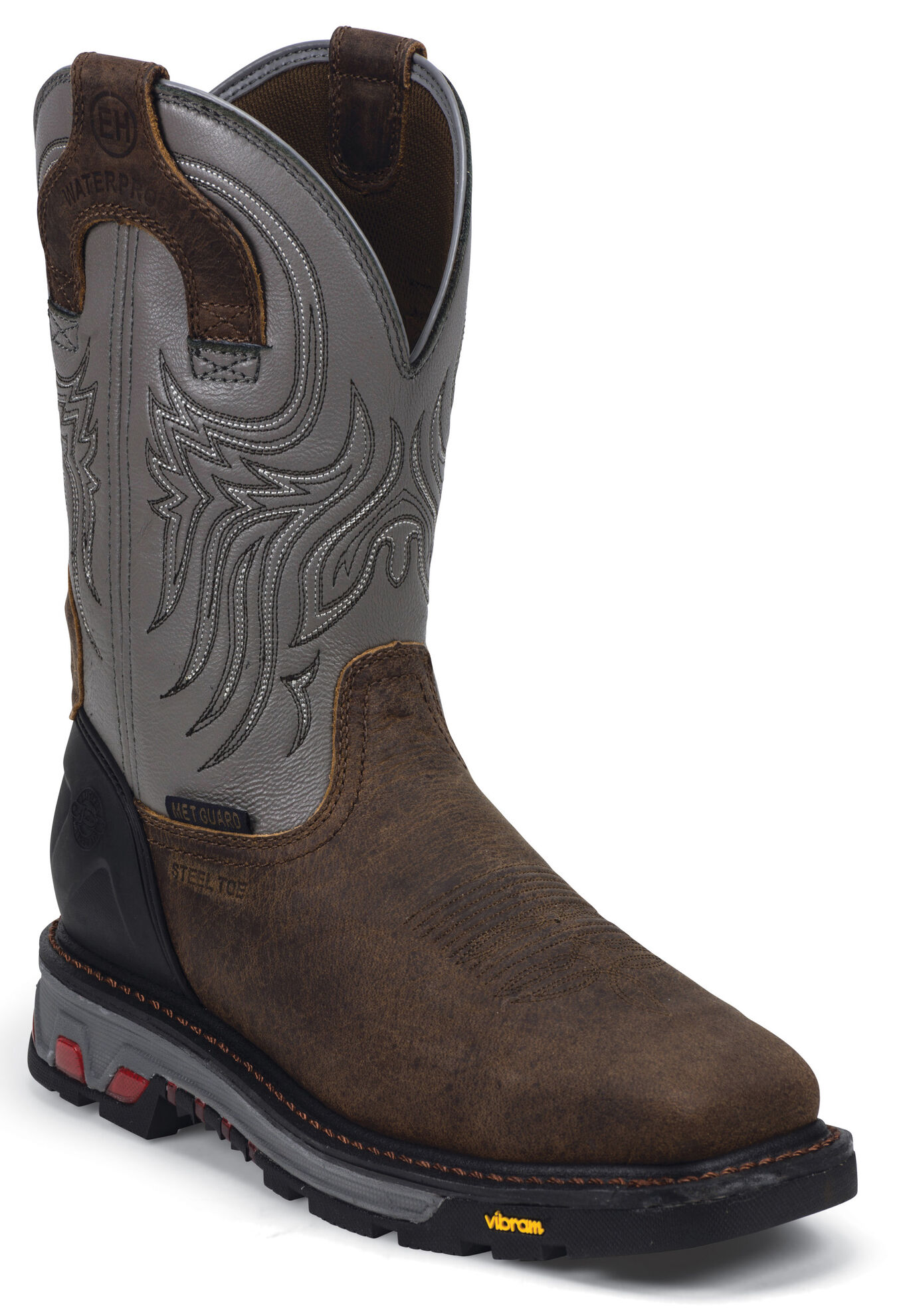 Justin vibram work boots hot sale