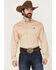 Image #1 - Cinch Men's Striped Print Long Sleeve Button-Down Stretch Western Shirt, Gold, hi-res
