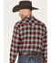 Image #4 - Wrangler Retro Men's Plaid Print Long Sleeve Snap Western Shirt, Red, hi-res