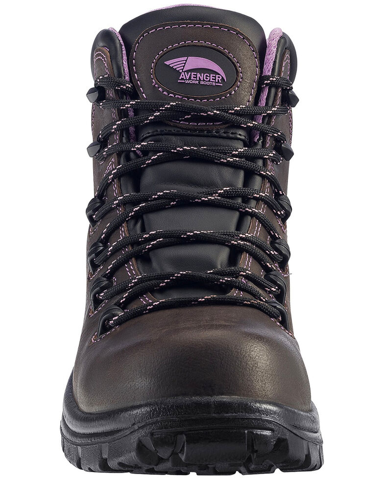 Avenger Women's Waterproof Hiker Boots - Composite Toe, Brown, hi-res