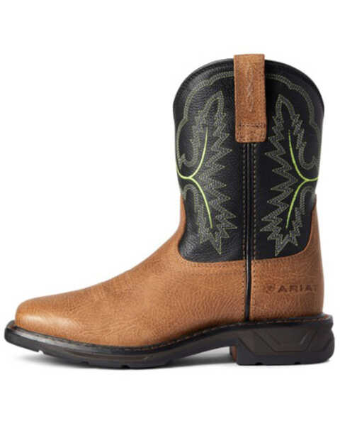 Image #2 - Ariat Boys' WorkHog® XT Western Boots - Broad Square Toe, Brown, hi-res