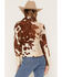 Image #4 - Cripple Creek Women's Genuine Cowhide Zip-Up Jacket, Brown, hi-res