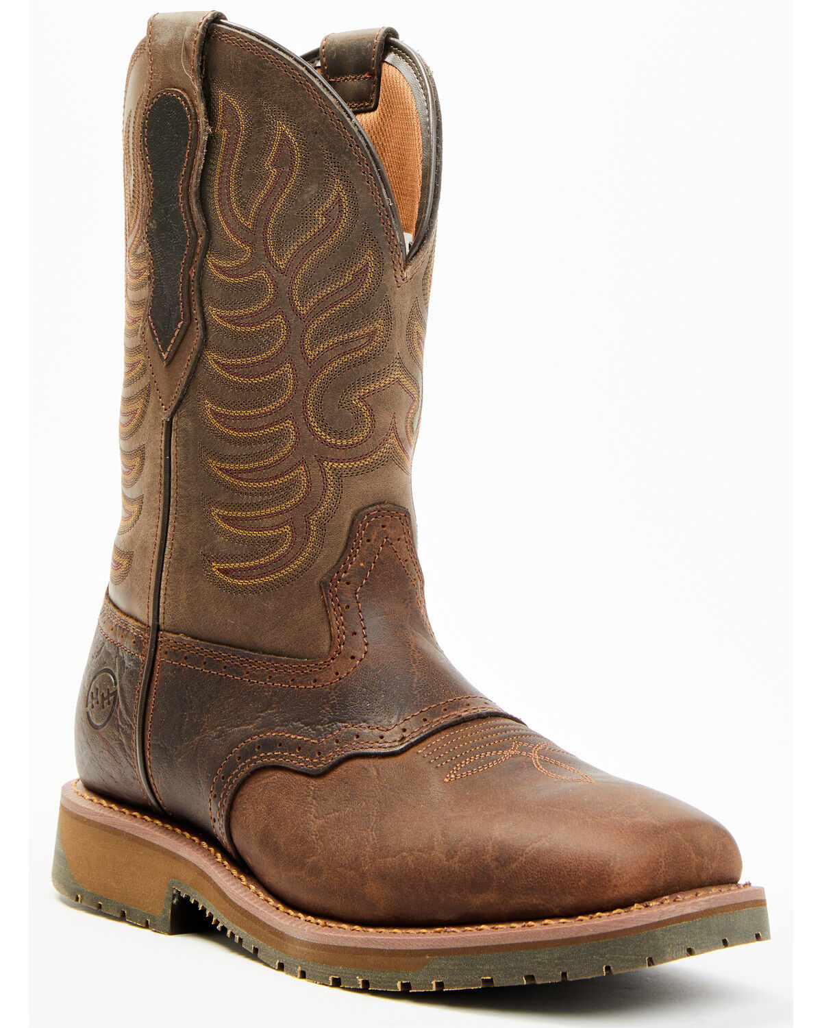 Image #1 - Double H Men's 11" Domestic I.C.E.™ Saddle Vamp Performance Western Boots - Broad Square Toe, Beige, hi-res
