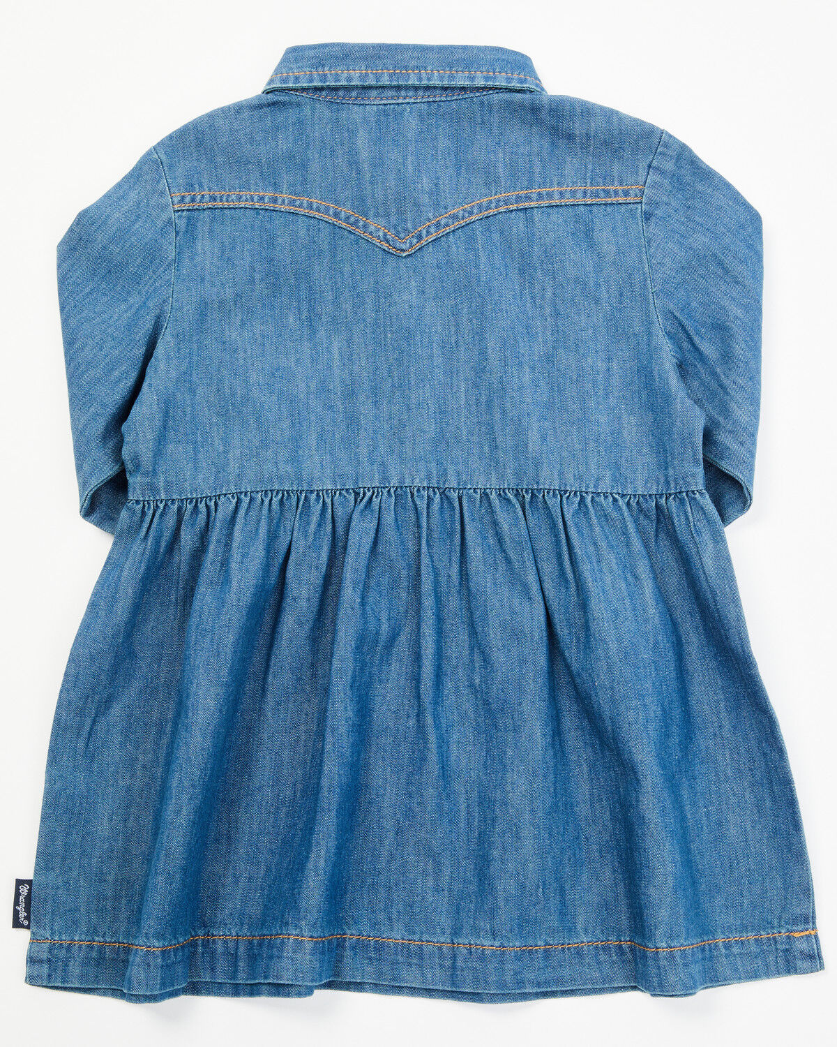 Image #3 - Wrangler Toddler Girls' Long Sleeve Denim Dress, Blue, hi-res