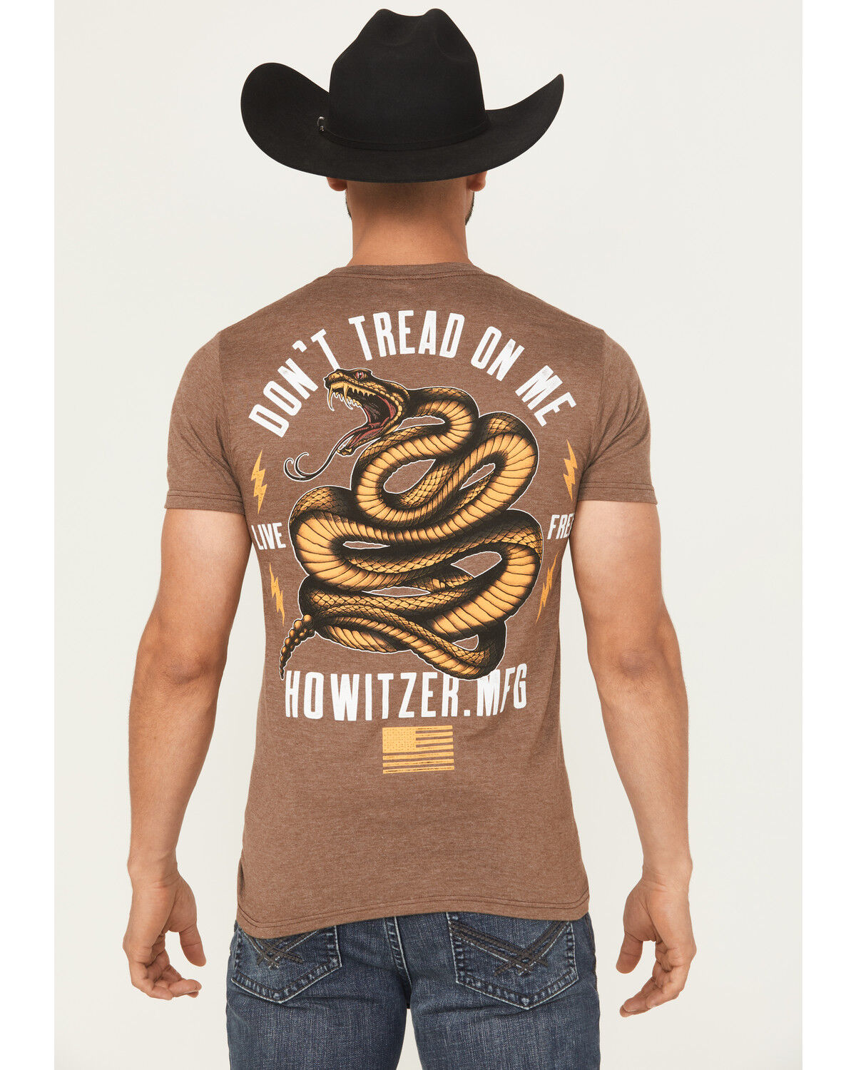 Image #1 - Howitzer Men's Tread Short Sleeve Graphic T-Shirt, Brown, hi-res