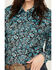 Image #3 - Cowgirl Hardware Women's Paisley Print Long Sleeve Snap Western Shirt, Black, hi-res