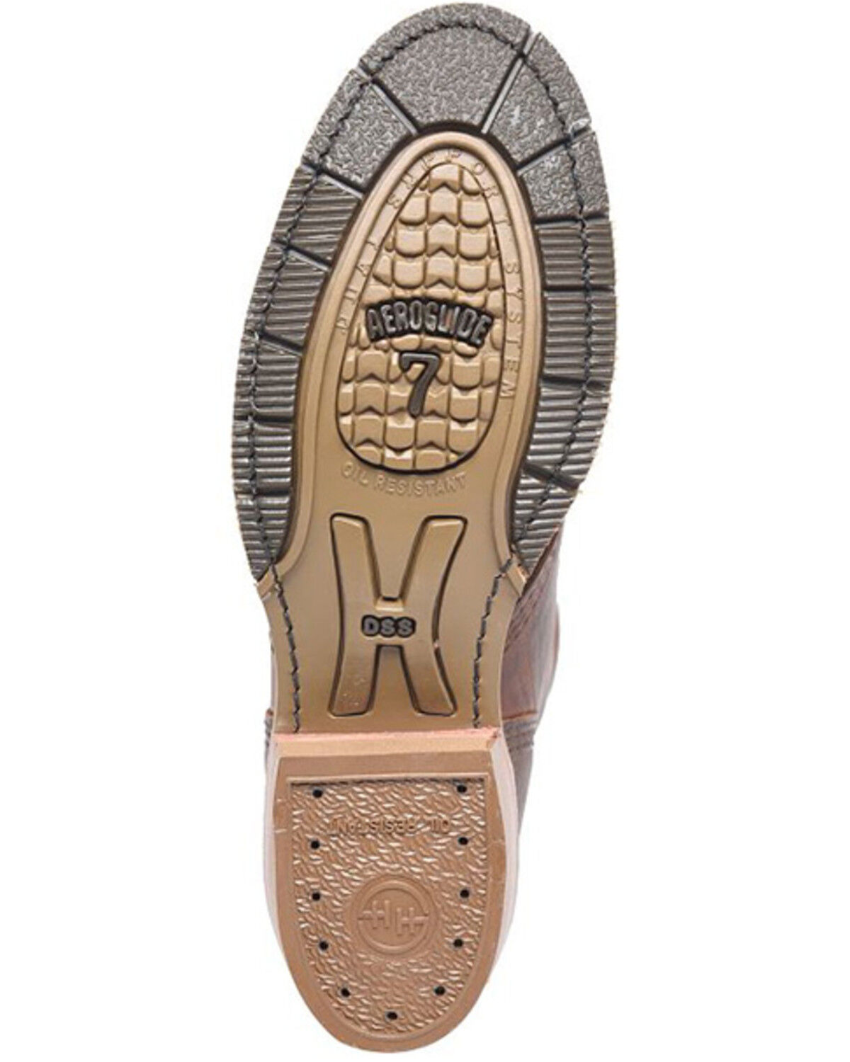 Image #6 - Double H Men's Lewis Packer Boots - Round Toe, Caramel, hi-res
