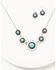Image #1 - Prime Time Jewelry Women's Silver Turquoise & White Concho Jewelry Set, Silver, hi-res
