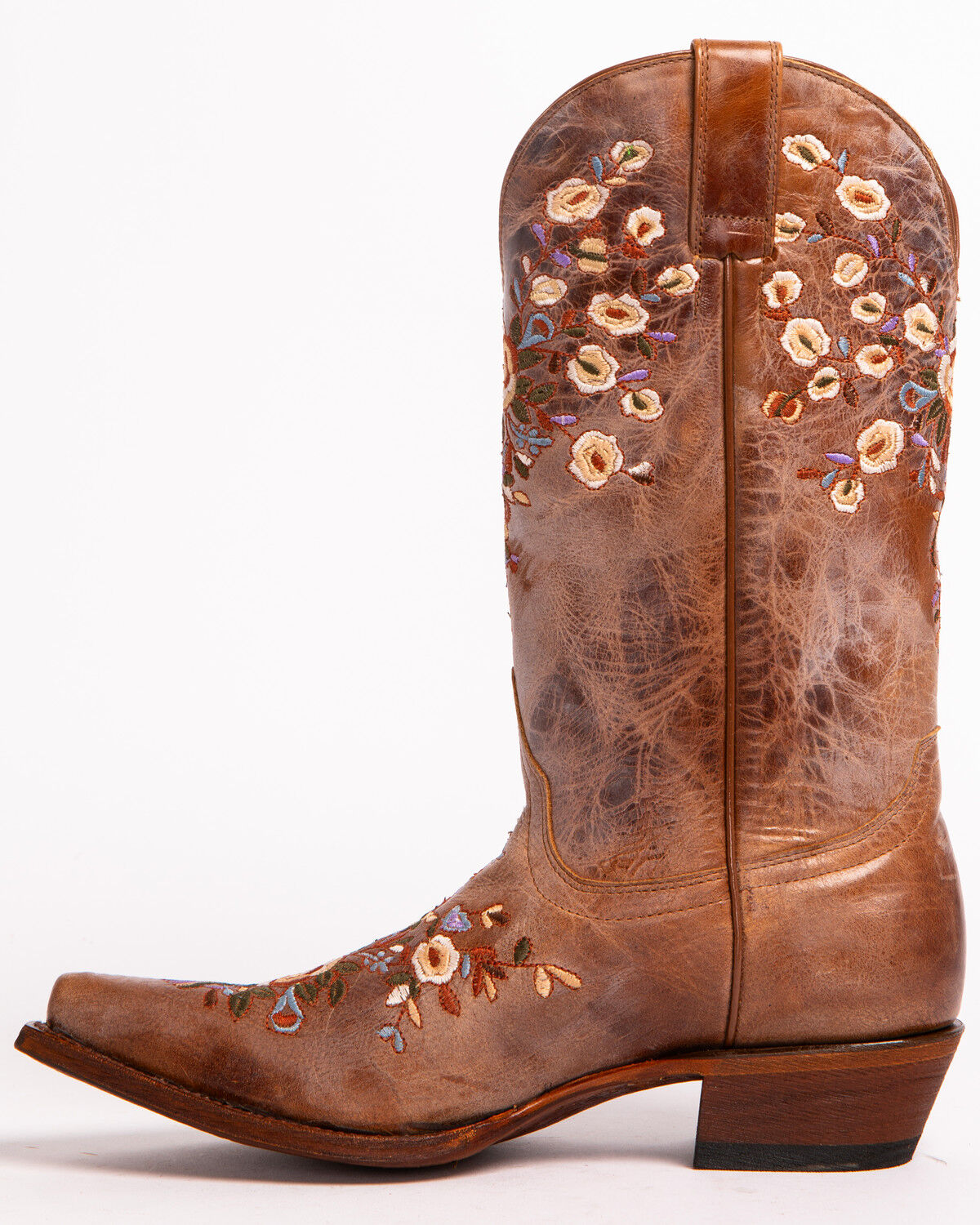 flower embroidered cowboy boots