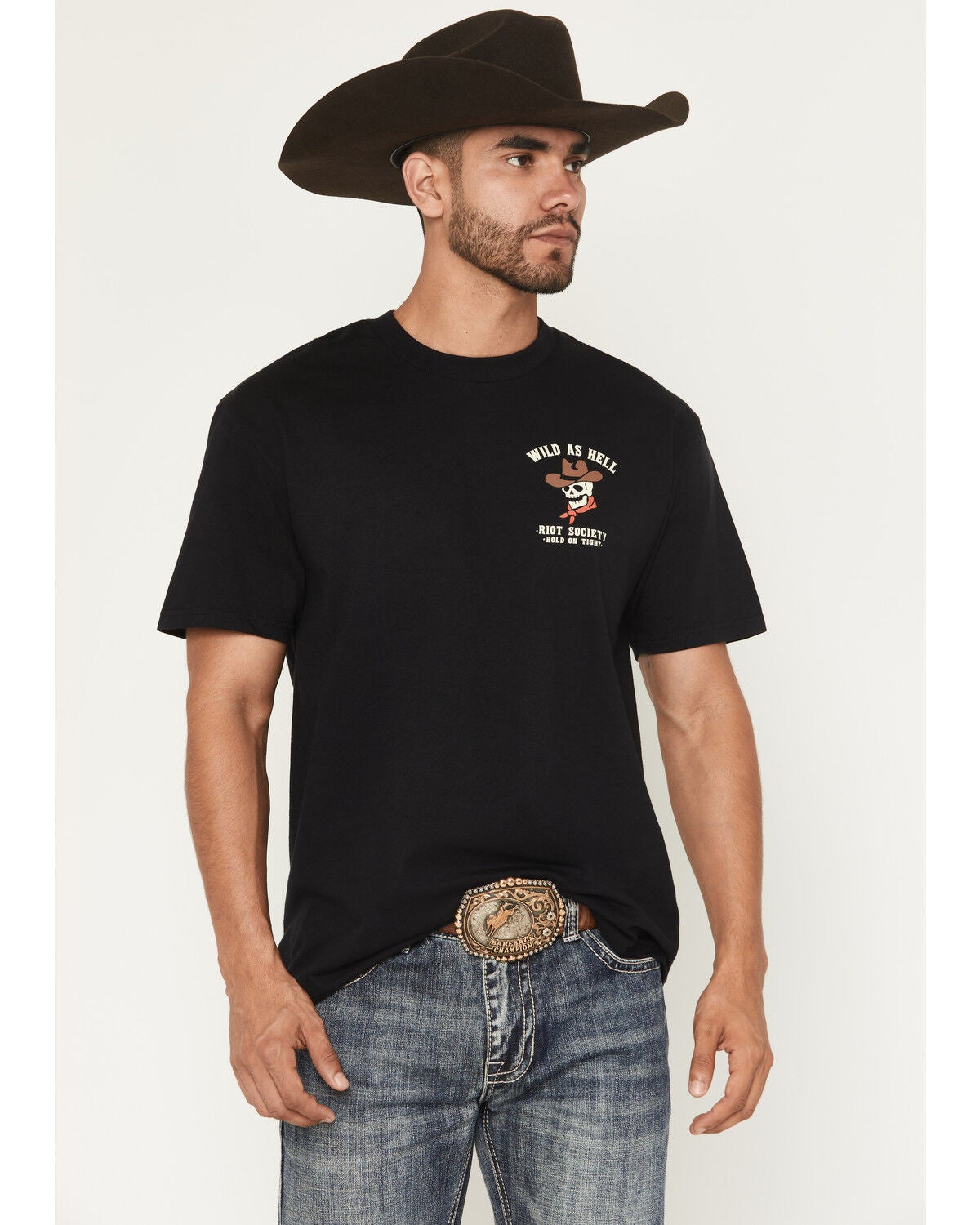 Image #2 - Riot Society Men's Wild As Hell Short Sleeve Graphic T-Shirt, Burgundy, hi-res