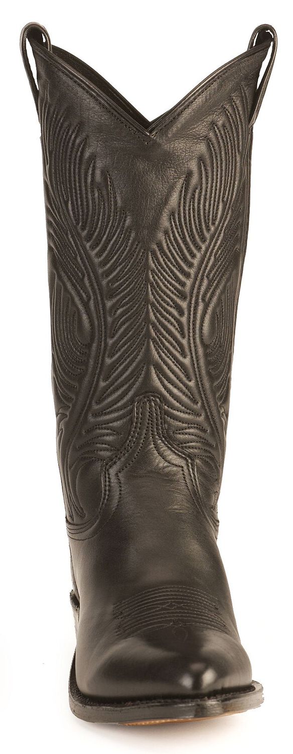 Image #4 - Abilene Women's Cowhide Western Boots - Round Toe, Black, hi-res