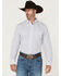 Image #1 - Wrangler X Cody Johnson Men's Checkered Print Long Sleeve Button-Down Western Shirt, White, hi-res