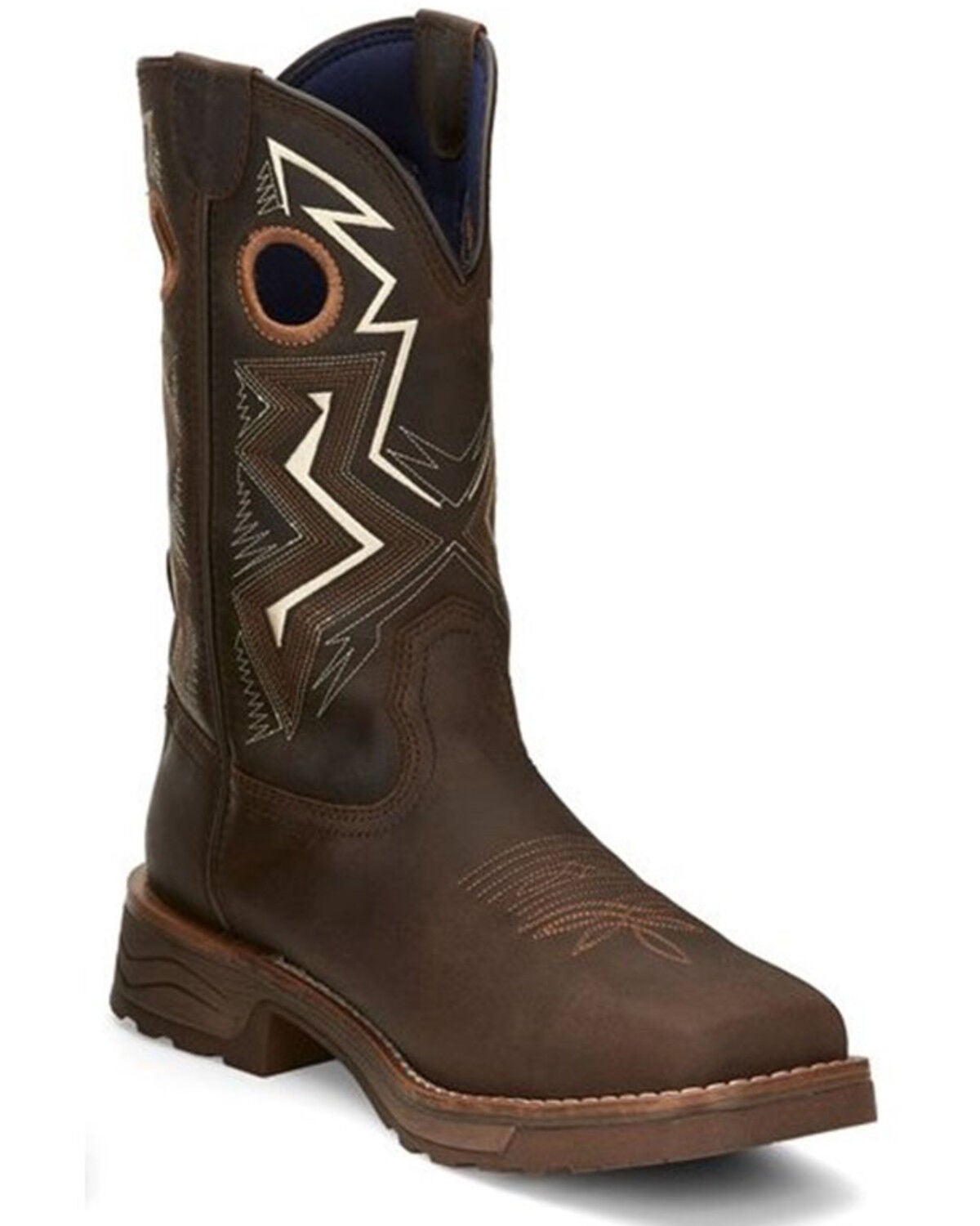 Tony Lama Men's Force Waterproof Western Work Boots - Composite Toe, Brown, hi-res