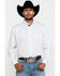 Resistol Men's White Stuart Geo Print Long Sleeve Western Shirt , White, hi-res
