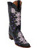 Image #1 - Ferrini Women's Country Lace Western Boots - Snip Toe, Black, hi-res