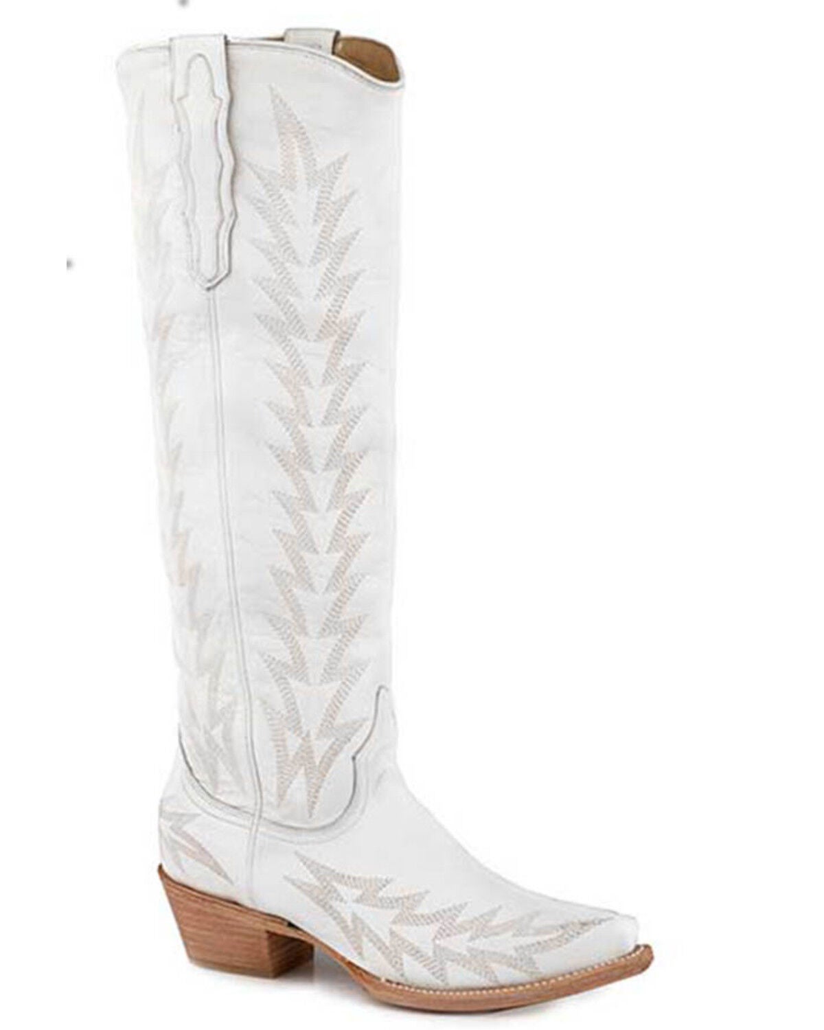 Image #1 - Stetson Women's Sarah Tall Western Boots - Snip Toe, Brown, hi-res