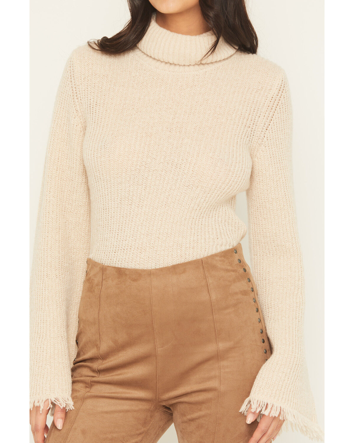 Image #3 - Shyanne Women's Bell Sleeve Marled Sweater, Oatmeal, hi-res