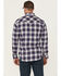 Image #4 - Wrangler Men's FR Plaid Print Long Sleeve Button-Down Work Shirt, Navy, hi-res