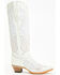 Image #2 - Corral Women's Crystal Embroidered Tall Western Boots - Snip Toe, White, hi-res