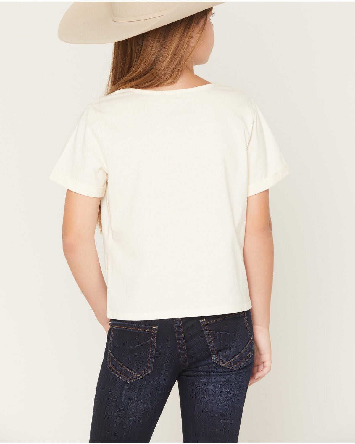 Image #4 - Buttercup Girls' In My Cowgirl Era Short Sleeve Graphic Tee, Off White, hi-res