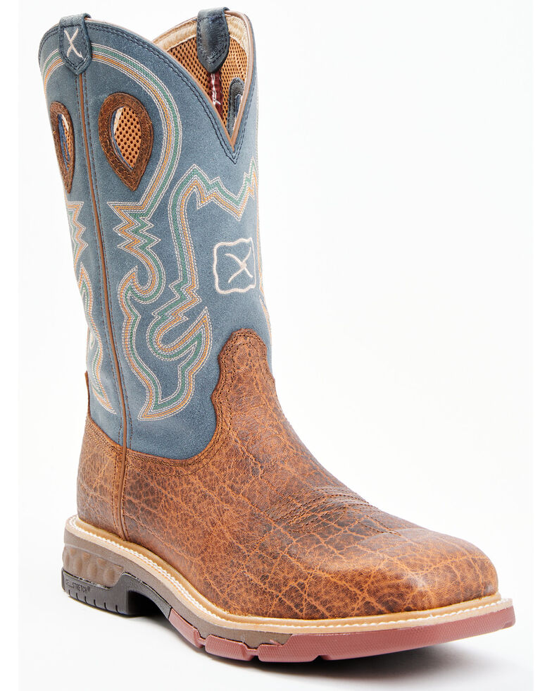 Twisted X Men's Brown Western Work Boots - Alloy Toe, Brown, hi-res